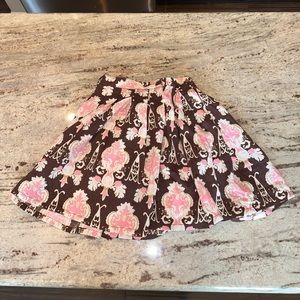 Girls brown and pink Trish scully skirt size 6X